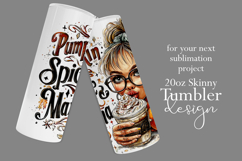 Pumpkin Spice Mama Tumbler Wrap, Sublimation Fall Tumbler 14 Product Image 2