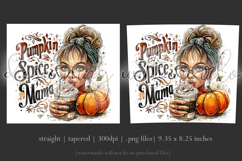 Pumpkin Spice Mama Tumbler Wrap, Sublimation Fall Tumbler 14 Product Image 3