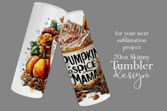 Pumpkin Spice Mama Tumbler Wrap, Sublimation Fall Tumbler 15 Product Image 2