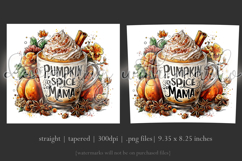Pumpkin Spice Mama Tumbler Wrap, Sublimation Fall Tumbler 15 Product Image 3