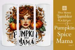 Pumpkin Spice Mama Tumbler Wrap, Sublimation Fall Tumbler 19 Product Image 1
