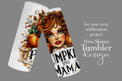 Pumpkin Spice Mama Tumbler Wrap, Sublimation Fall Tumbler 19 Product Image 2
