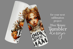 Pumpkin Spice Mama Tumbler Wrap, Sublimation Fall Tumbler 21 Product Image 2