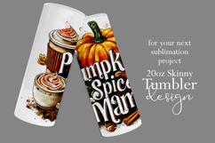 Pumpkin Spice Mama Tumbler Wrap, Sublimation Fall Tumbler d3 Product Image 2