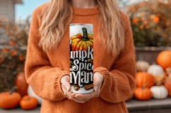 Pumpkin Spice Mama Tumbler Wrap, Sublimation Fall Tumbler d3 Product Image 4