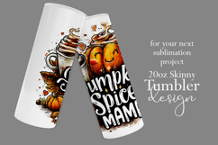 Pumpkin Spice Mama Tumbler Wrap, Sublimation Fall Tumbler d6 Product Image 2