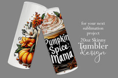 Pumpkin Spice Mama Tumbler Wrap, Sublimation Fall Tumbler d8 Product Image 2