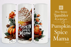 Pumpkin Spice Mama Tumbler Wrap, Sublimation Fall Tumbler d9 Product Image 1