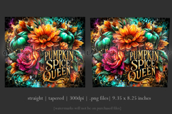 Pumpkin Spice Queen Tumbler Wrap, Sublimation Fall Tumbler 1 Product Image 3