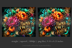 Pumpkin Spice Queen Tumbler Wrap, Sublimation Fall Tumbler 2 Product Image 3
