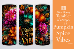 Pumpkin Spice Vibes Tumbler Wrap, Sublimation Fall Tumbler 2 Product Image 1