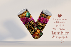 Pumpkin Spice Vibes Tumbler Wrap, Sublimation Fall Tumbler 3 Product Image 2