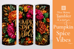 Pumpkin Spice Vibes Tumbler Wrap, Sublimation Fall Tumbler 4 Product Image 1