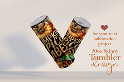 Pumpkin Spice Vibes Tumbler Wrap, Sublimation Fall Tumbler 5 Product Image 2