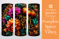 Pumpkin Spice Vibes Tumbler Wrap, Sublimation Fall Tumbler 6 Product Image 1