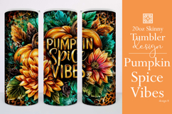 Pumpkin Spice Vibes Tumbler Wrap, Sublimation Fall Tumbler 8 Product Image 1