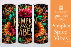 Pumpkin Spice Vibes Tumbler Wrap, Sublimation Fall Tumbler 9 Product Image 1