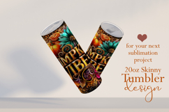 Pumpkin Vibes Tumbler Wrap, Sublimation Pumpkin Spice, w2 Product Image 2