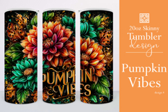 Pumpkin Vibes Tumbler Wrap, Sublimation Pumpkin Spice, w4 Product Image 1