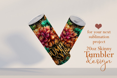 Pumpkin Vibes Tumbler Wrap, Sublimation Pumpkin Spice, w4 Product Image 2