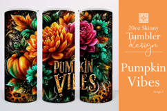 Pumpkin Vibes Tumbler Wrap, Sublimation Pumpkin Spice, w5 Product Image 1