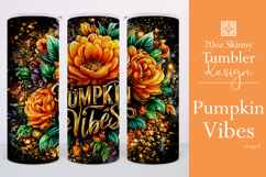 Pumpkin Vibes Tumbler Wrap, Sublimation Pumpkin Spice, w8 Product Image 1