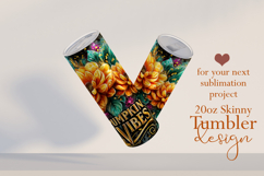 Pumpkin Vibes Tumbler Wrap, Sublimation Pumpkin Spice, w9 Product Image 2