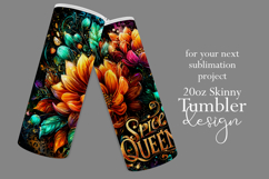 Spice Queen Tumbler Wrap, Sublimation Pumpkin Spice Tumbler Product Image 2