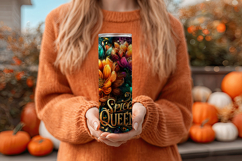 Spice Queen Tumbler Wrap, Sublimation Pumpkin Spice Tumbler Product Image 4
