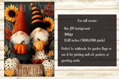 Autumn Gnome Garden Flag, Sublimation Gnome, I Love Fall, d1 Product Image 2