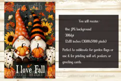 Autumn Gnome Garden Flag, Sublimation Gnome, I Love Fall, d6 Product Image 2