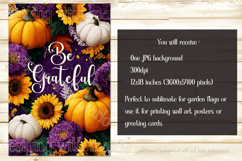 Autumn Garden Flag, Sublimation Be Grateful Garden Flag, d3 Product Image 2