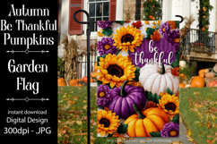 Autumn Garden Flag, Sublimation Be Thankful Garden Flag, d2 Product Image 1