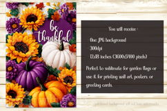 Autumn Garden Flag, Sublimation Be Thankful Garden Flag, d2 Product Image 2