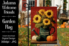Autumn Garden Flag, Sublimation Country Welcome Garden Flag Product Image 1