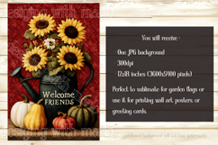 Autumn Garden Flag, Sublimation Country Welcome Garden Flag Product Image 2
