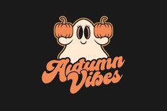 Halloween Autumn Pumpkin Vibes T-shirt Design Product Image 1