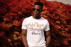 Autumn Male Background, Autumn Man Mockup, T-Shirt Mockup 10 Product Image 2