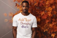 Autumn Male Background, Autumn Man Mockup, T-Shirt Mockup 2 Product Image 2