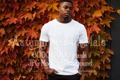 Autumn Male Background, Autumn Man Mockup, T-Shirt Mockup 7 Product Image 1