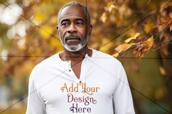Autumn Man Background, Autumn Older Male Mockup, TShirt, d3 Product Image 2