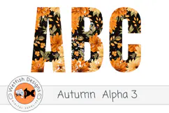 PNG Autumn Alphabet 3 Product Image 1