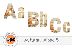 PNG Autumn Alphabet 5 Product Image 1