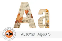PNG Autumn Alphabet 5 Product Image 2