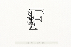 Letter F Autumn Alphabet | Line Art of the Letter F Product Image 1