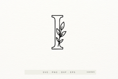 Letter I Autumn Alphabet | Line Art of the Letter I Product Image 1