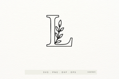 Letter L Autumn Alphabet | Line Art of the Letter L Product Image 1