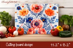 Flowers Cutting Board Design. Floral sublimation Product Image 1