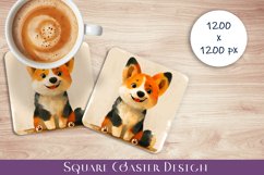 Funny dog coaster / sublimation animal coaster Product Image 1