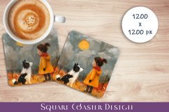 Funny dog coaster / sublimation animal coaster Product Image 1